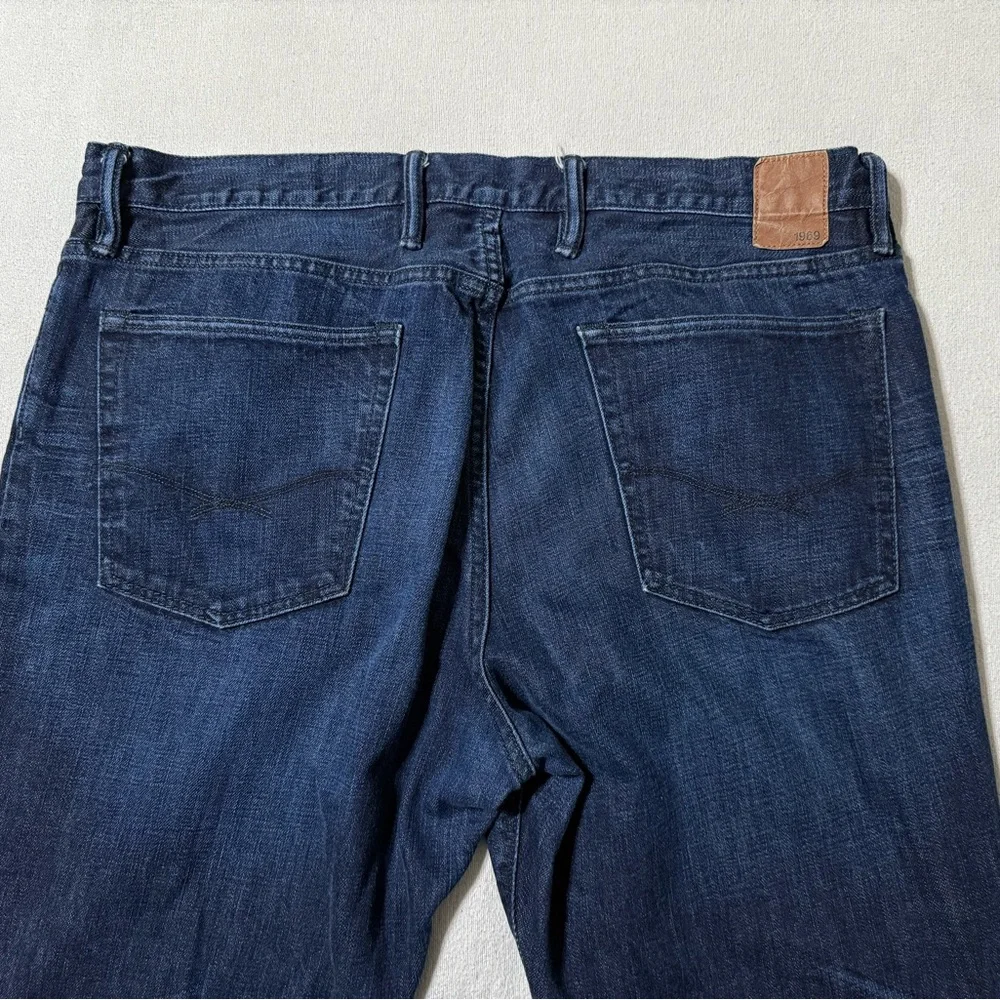 Gap 1969 Jeans Mens 40x33 Blue‎ Standard Straight Dark Wash Mid Rise Denim